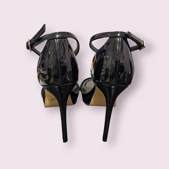 Nine West Black Ankle Strap Heels, Size 7.5 - Picture 4 of 6